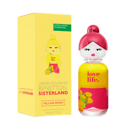 Perfume Benetton Sisterland Yellow Peony Feminino Eau De Toilette United Colors Of Benetton 80ml