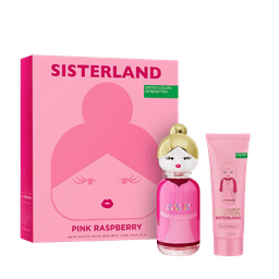 Kit Perfume Benetton Sisterland Pink Raspberry Feminino Eau De Toilette 80ml