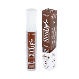 Gloss Labial Vizzela Hot Lips Brown 4g