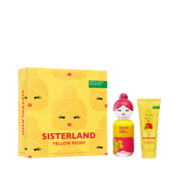 Kit Perfume Benetton Sisterland Yellow Peony Feminino Eau De Parfum 80ml