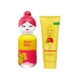 Kit Perfume Benetton Sisterland Yellow Peony Feminino Eau De Parfum 80ml