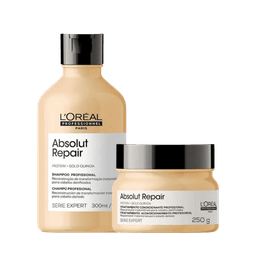Kit Capilar L'Oréal Professionel Absolut Repair Gold Quinoa Shampoo 300ml + Máscara 250g